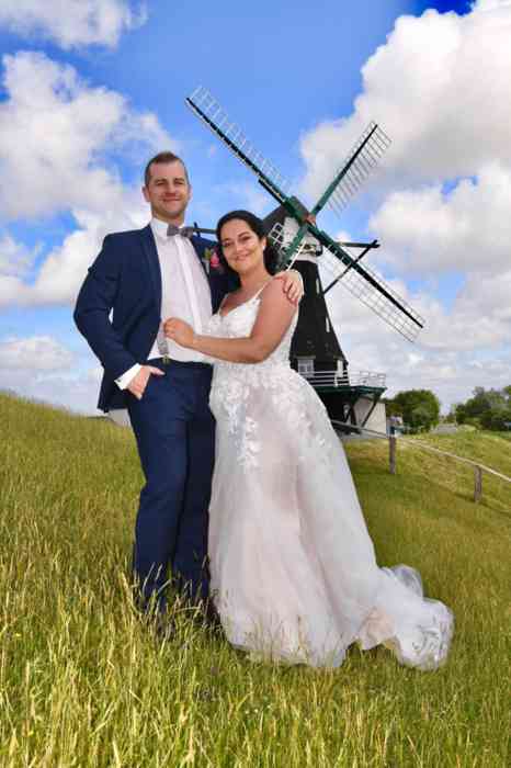 Heiraten im Standkorb auf dem Deich von Pellworm.