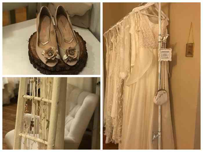 Neben Brautkleidern gibt es auch Boleros, Schuhe und Accessoires zu entdecken.